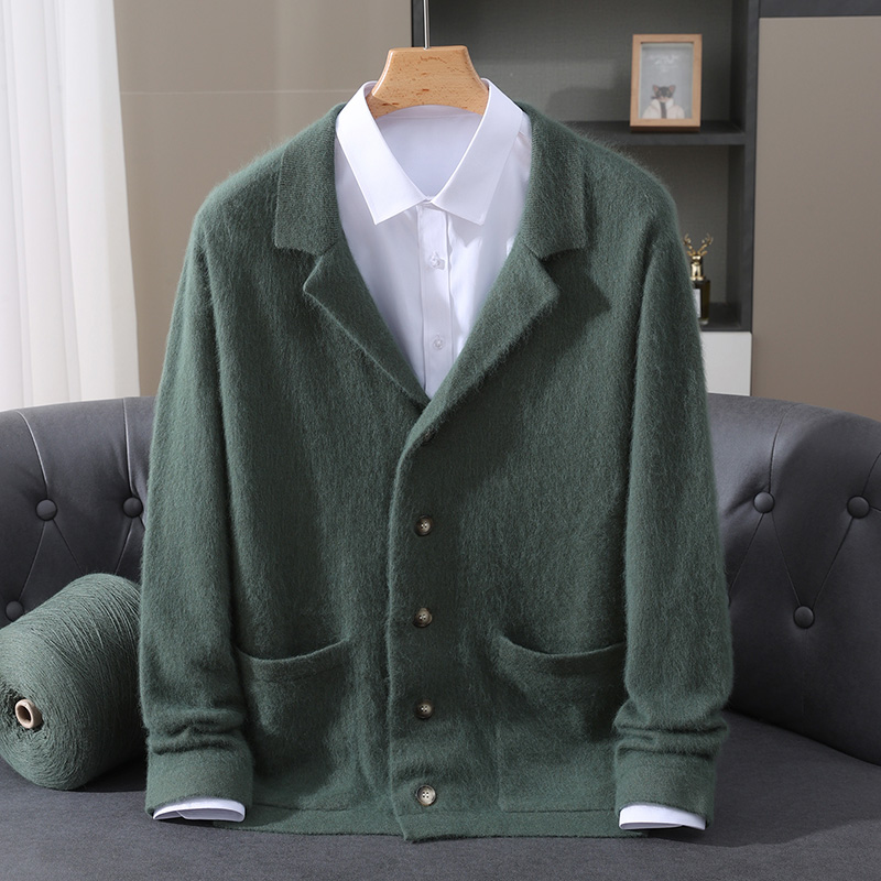 Wool Coat Peacoat - Новый кардиган из норковой шерсти, мужской