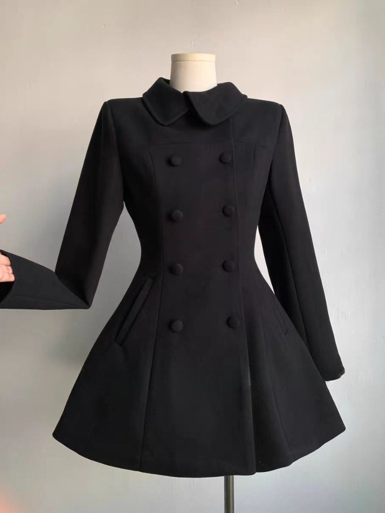 Wool Coat Peacoat - Зимнее женское пальто в корейском стиле