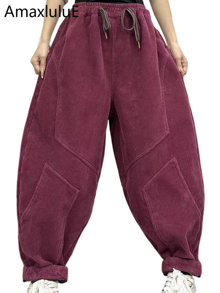 Corduroy Pant Warm - Amax LuluE дизайн зимние женские модные