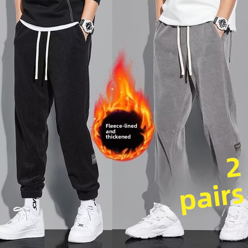 Corduroy Pant Warm - Универсальные повседневные брюки женские, свободные прямые