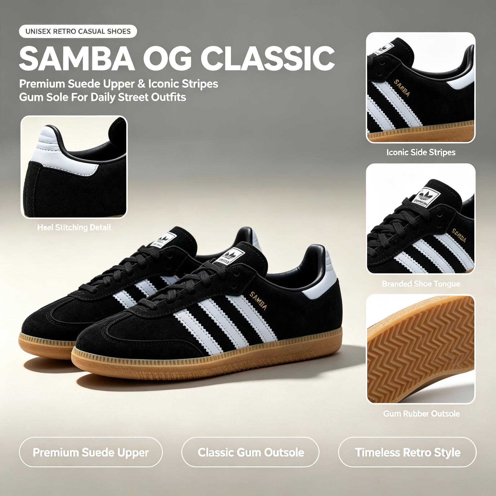 Adidas Shoes Samba - Официальные оригинальные кроссовки Adidas SAMBA OG