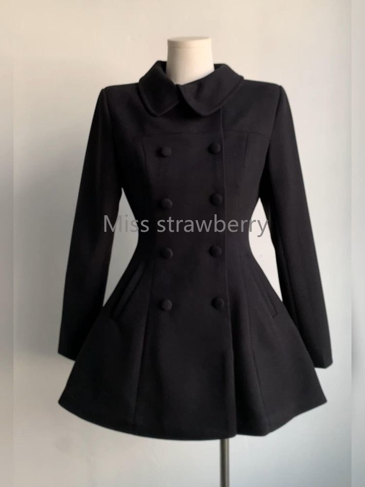 Зимнее женское пальто в корейс – обзор и цена Wool Coat Peacoat