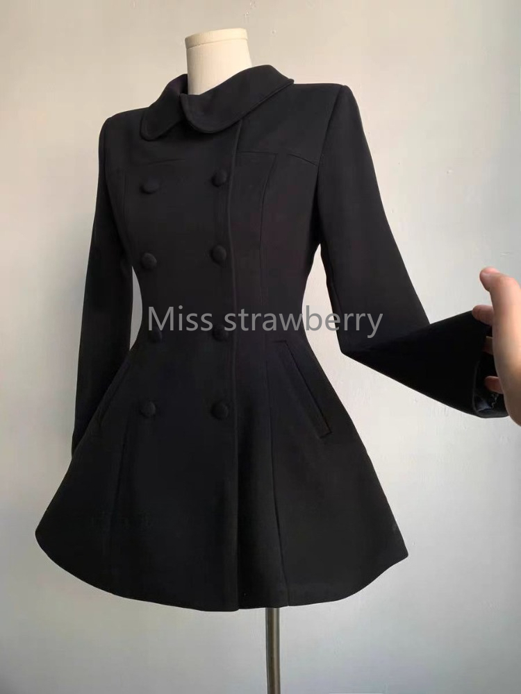 Зимнее женское пальто в корейс – обзор и цена Wool Coat Peacoat