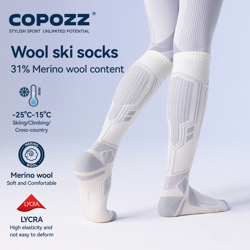 COPOZZ новые зимние лыжные нос – обзор и цена Thermal Sock Wool